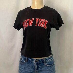 Black 'New York' Graphic Tee
